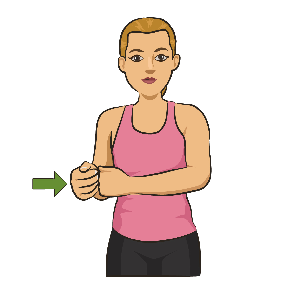 Auckland Shoulder Clinic - Shoulder Physiotherapy - exercise animation clasped fist