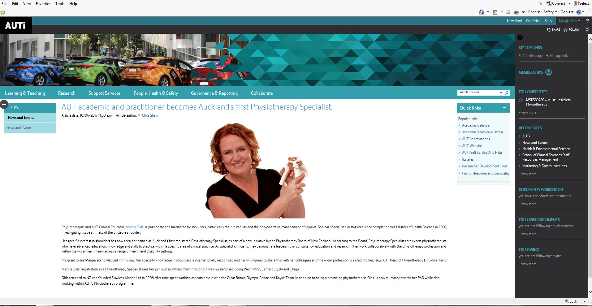 Auckland Shoulder Clinic - Shoulder Physiotherapy - AUT physio specialist